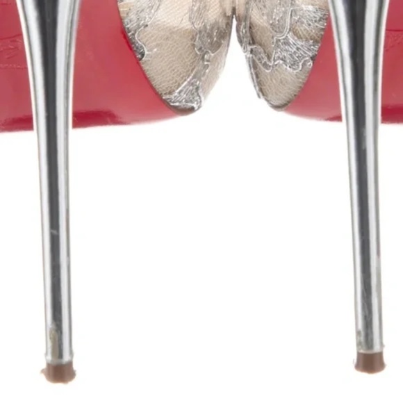Christian Louboutin Very Lace Peep Toe Platform - Picture 6 of 8